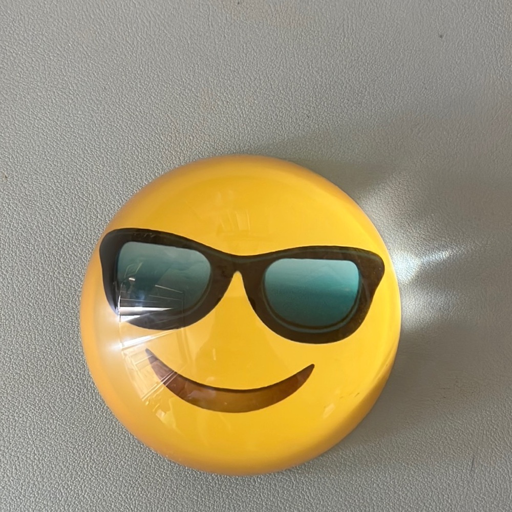 Emoji glass paperweight
